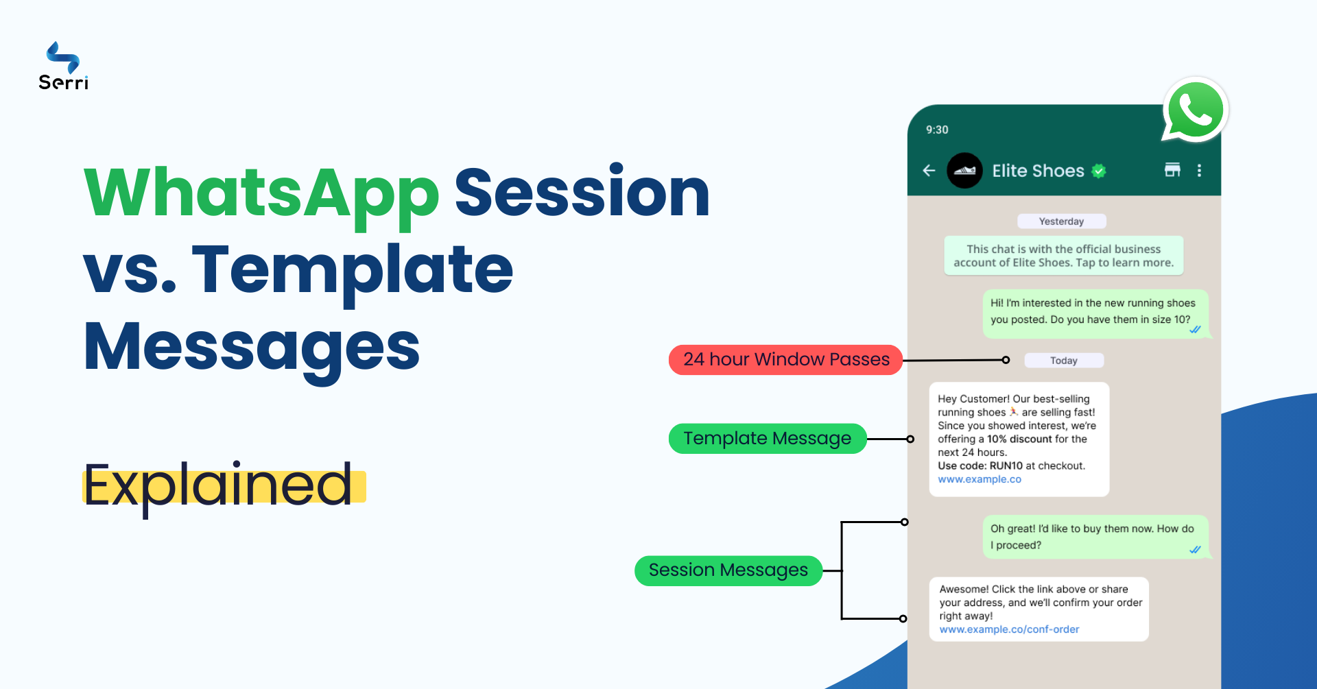 WhatsApp Session vs. Template Messages Explained – Serri